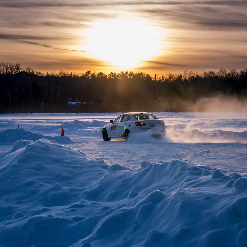 high speed driving on ice track