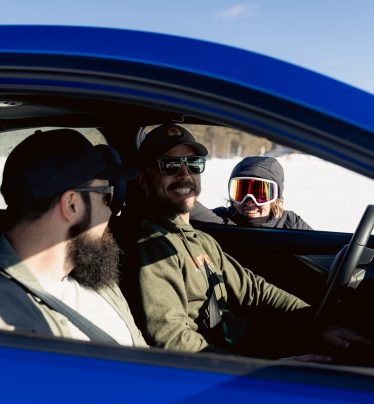 winter automotive event driving on ice